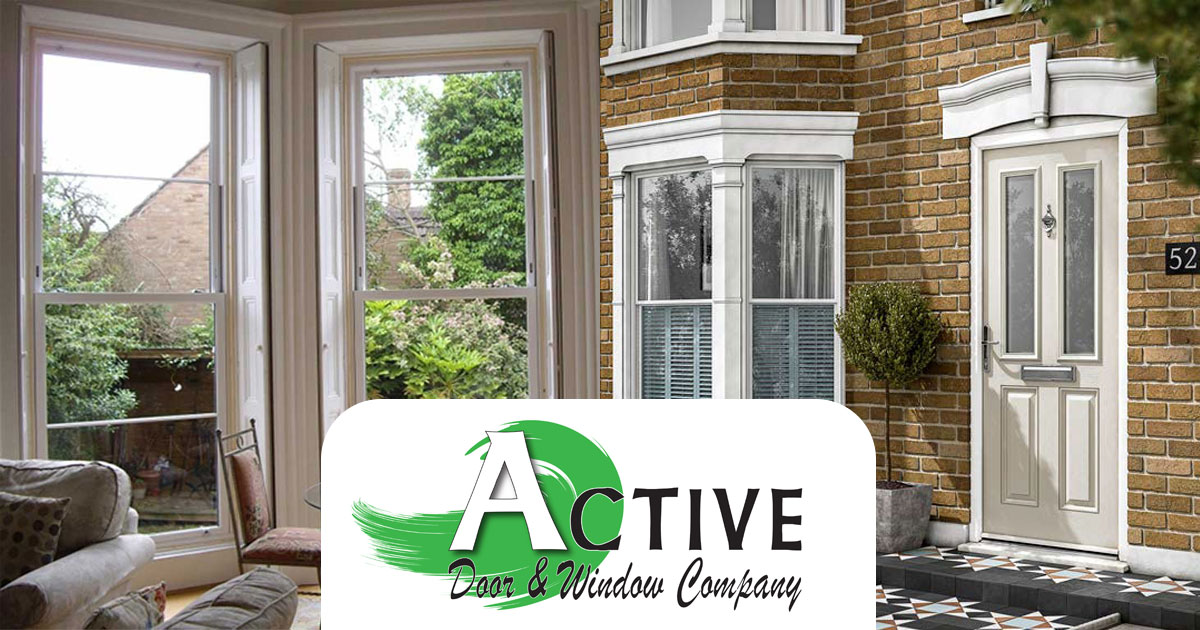 Composite Black Door with Contemporary Glass Active Door & Window Company